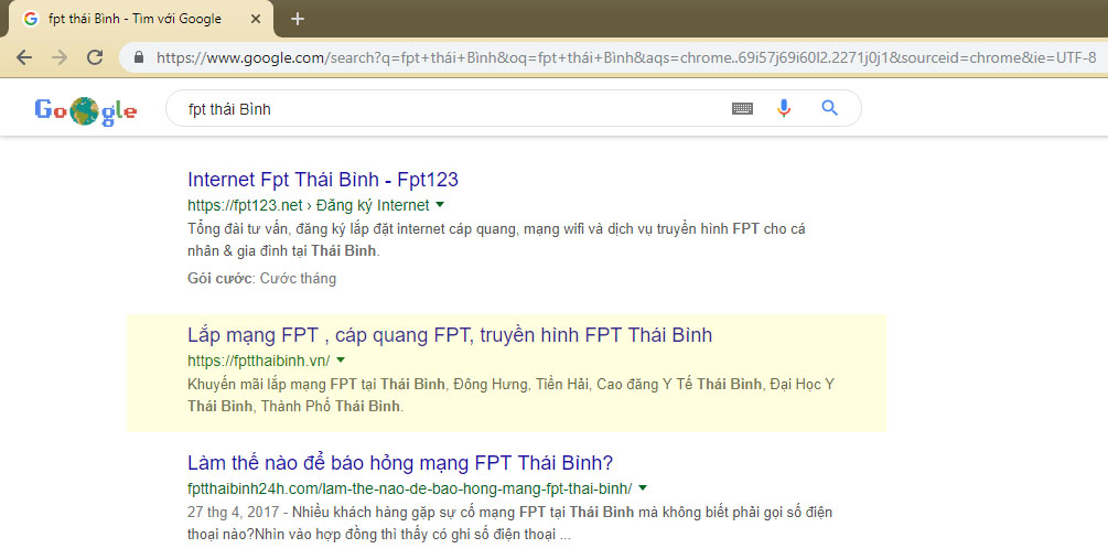 Website FPTThaiBinh.vn